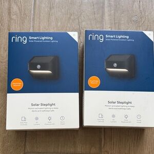 2 Ring Smart Lighting Solar Steplight - Black